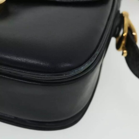 CELINE Shoulder Bag Leather Black - Picture 8 of 16